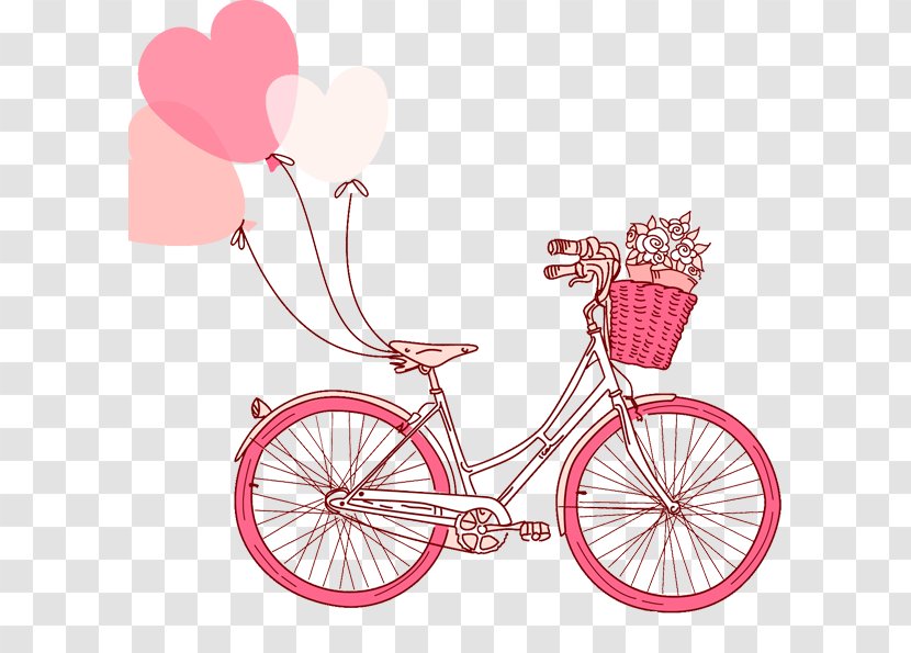 Valentines Day Drawing Clip Art - Bicycle Accessory Transparent PNG