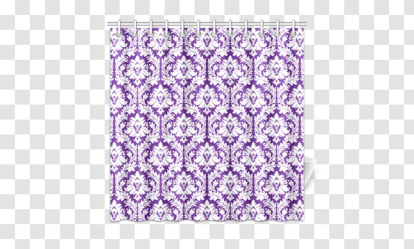Towel Pattern Damask Douchegordijn Green - Magenta - Purple Transparent PNG