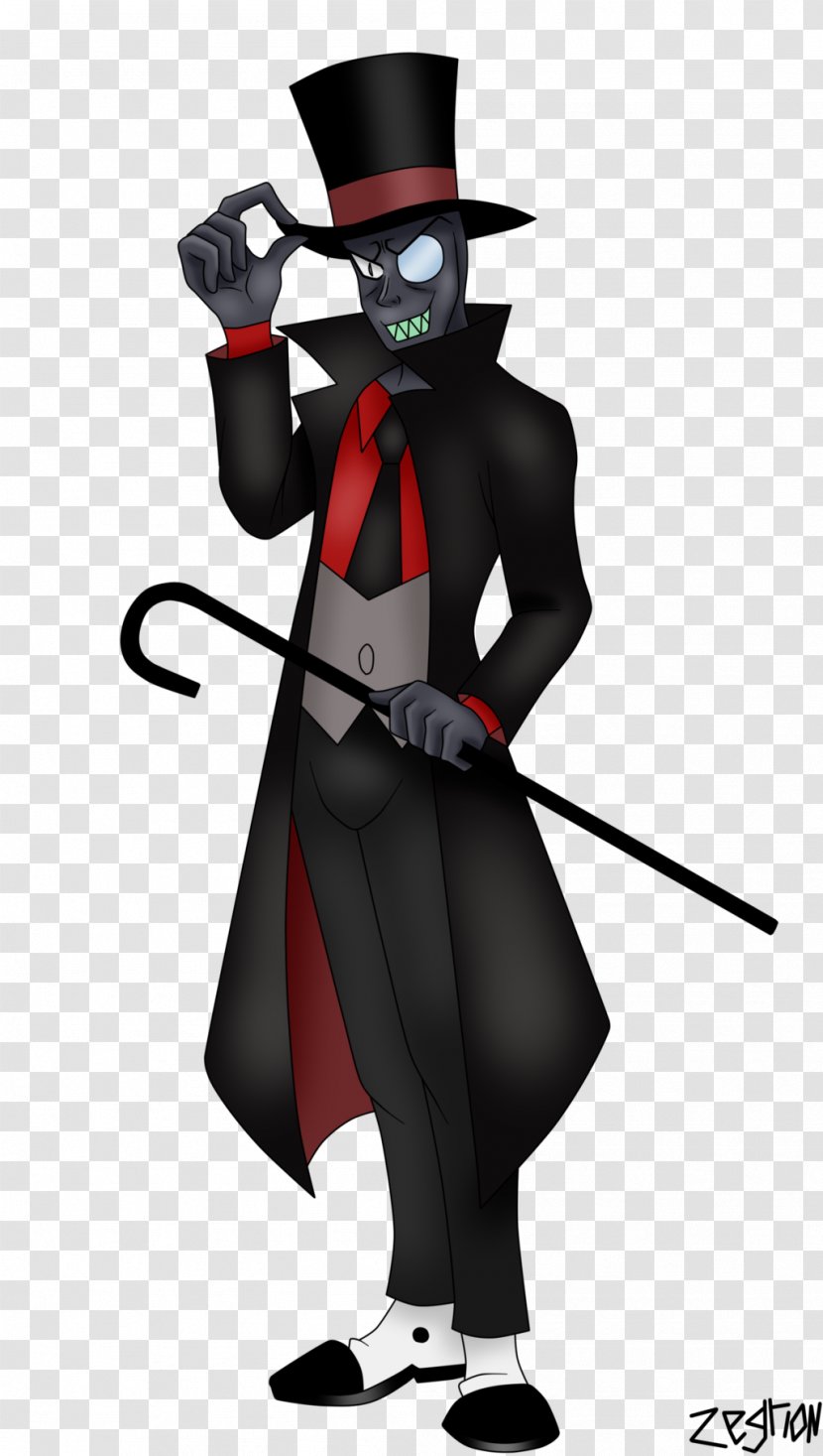 Black Hat Supervillain Costume - Cartoon Transparent PNG