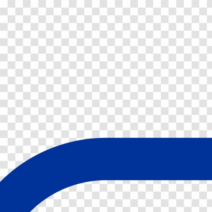Brand Line - Electric Blue - Corner Arc Transparent PNG