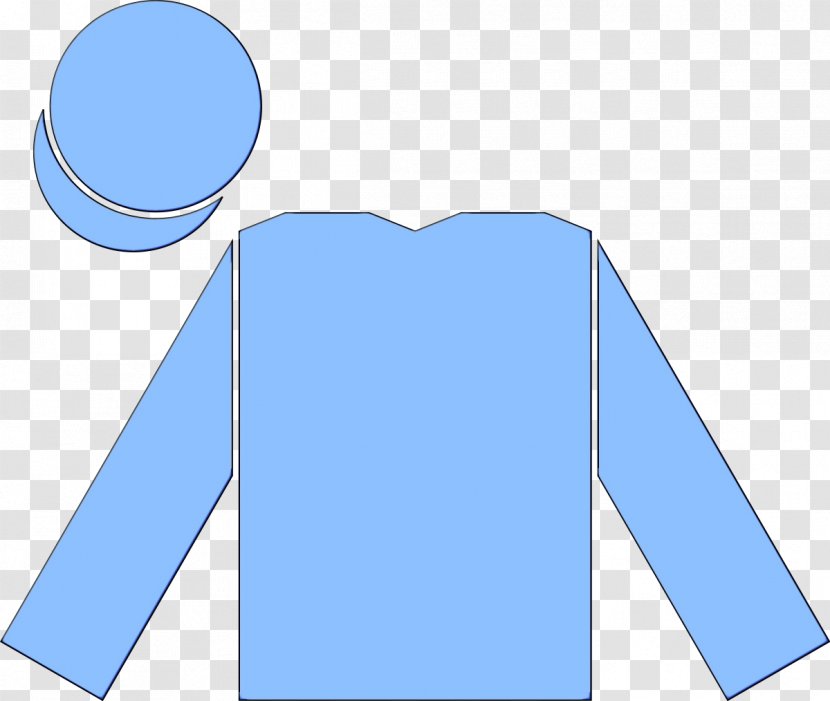 T-shirt Sleeve Angle Line - Paint - Electric Blue Azure Transparent PNG