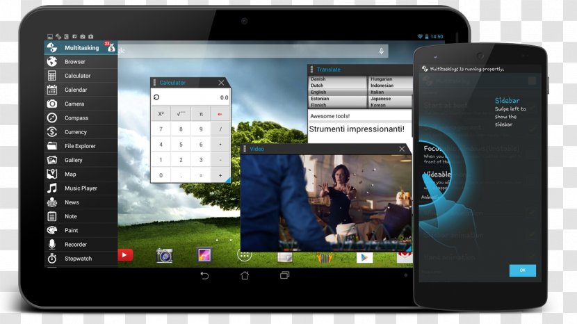 Smartphone Computer Software Tablet Computers Multitasking Android - Mobile Phone Transparent PNG
