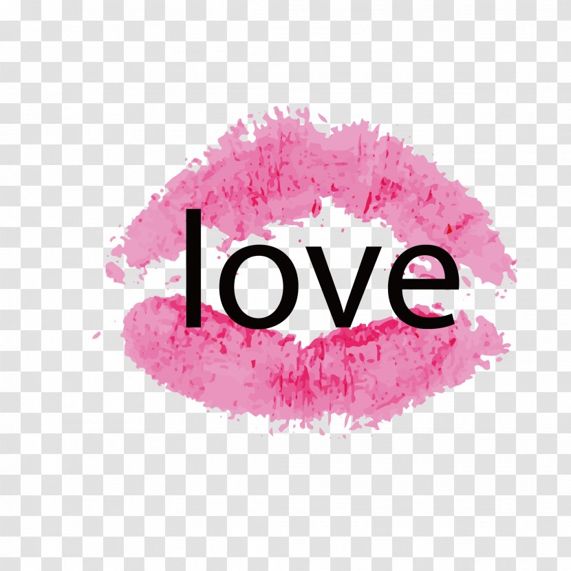 Logo Font Brand Product Pink M - Lip Print Transparent PNG
