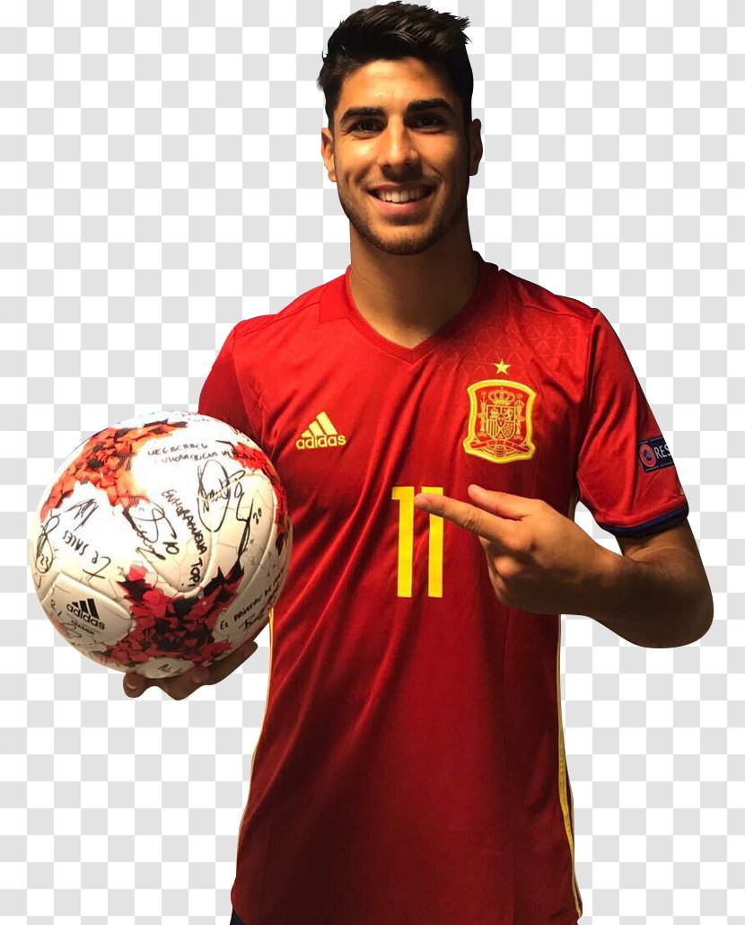 Marco Asensio 2018 World Cup Spain National Football Team Jersey Transparent PNG