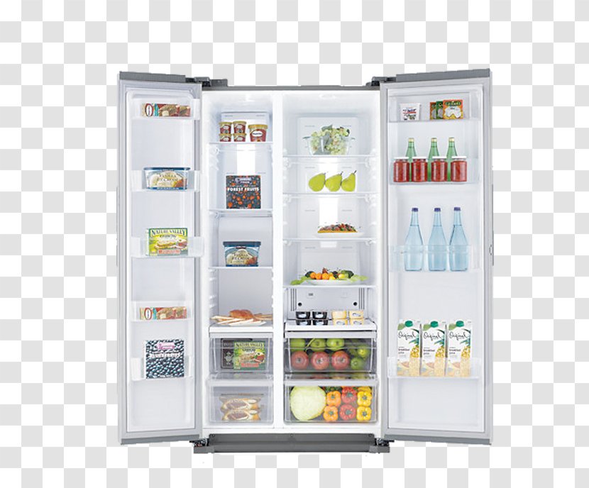 Refrigerator Samsung Fridge-freezer Cm. 91 H 178 Stainless H-Series RS7567BHC Frigorifico Side By SAMSUNG - Major Appliance - Separated Transparent PNG