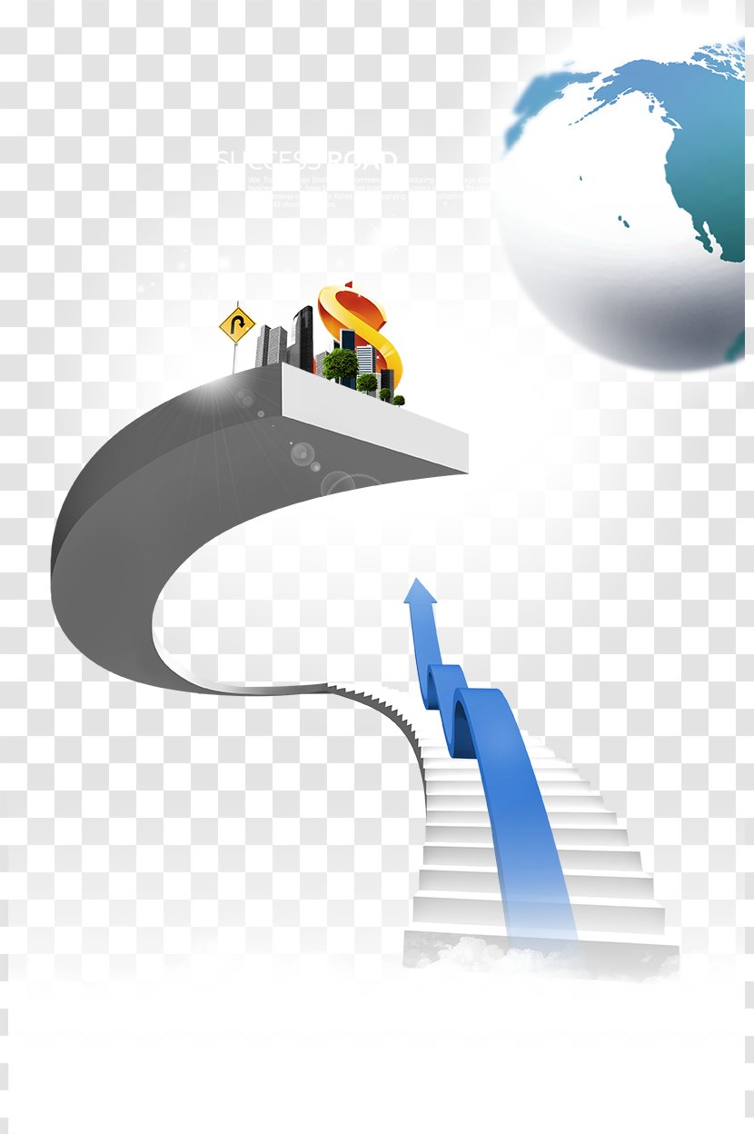 Download Euclidean Vector - Stairs - Ladder Rising Arrow Transparent PNG