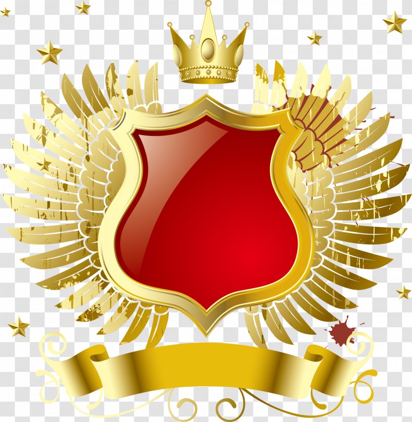 Download MP3 Computer File - Insegna - Vector Golden Wings Crown Badge Transparent PNG