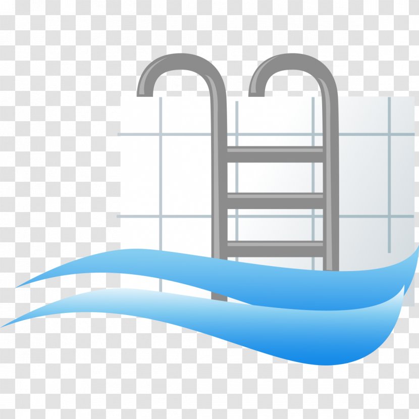 Swimming Pool Hotel Icon - Blue - Stairs Transparent PNG