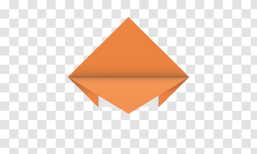 Paper Origami Line Art - Orange Transparent PNG