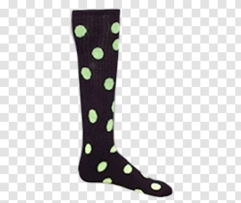 Polka Dot Knee SOCK'M - Silhouette - Black Sock Transparent PNG