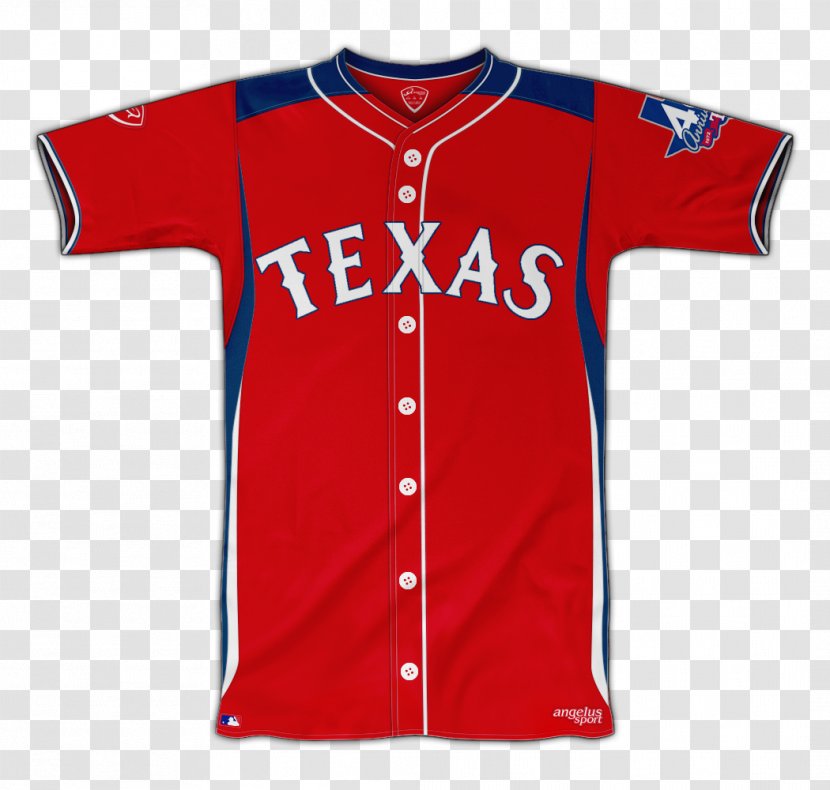 Texas Rangers T-shirt MLB Jersey Clothing - Majestic Athletic Transparent PNG