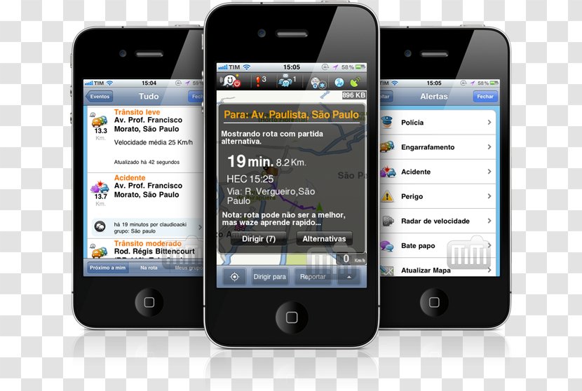 Feature Phone Smartphone Waze Handheld Devices - Mobile Phones Transparent PNG