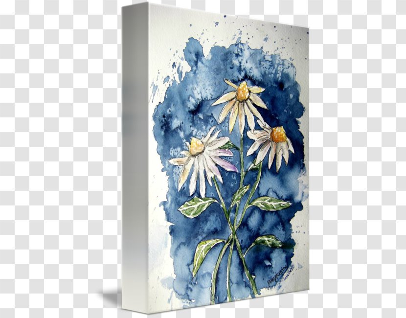 Watercolor Painting Floral Design Still Life Work Of Art - Daisy Transparent PNG