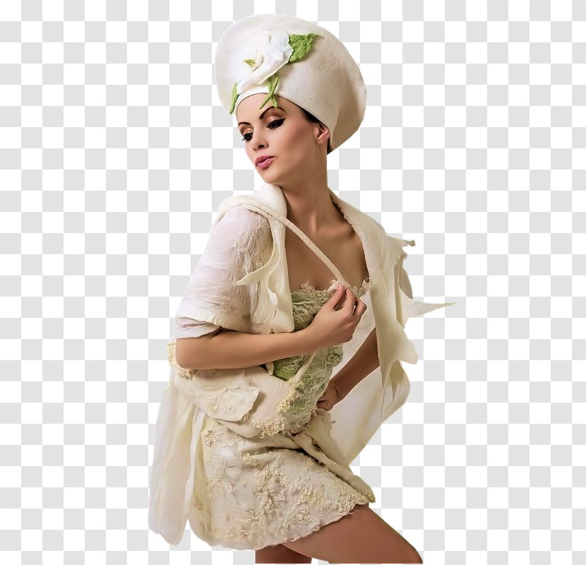 Woman With A Hat Animation - Costume - Beige Transparent PNG