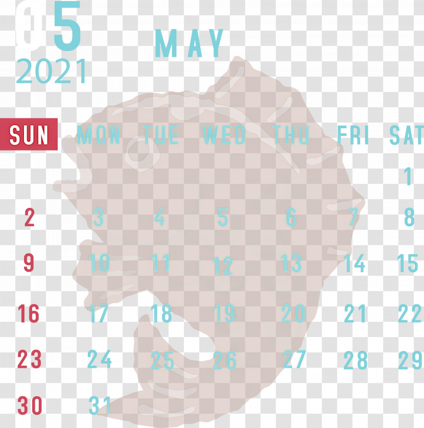 May 2021 Calendar Transparent PNG