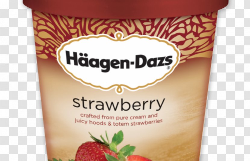 Strawberry Ice Cream Milk Häagen-Dazs - Strawberries Transparent PNG
