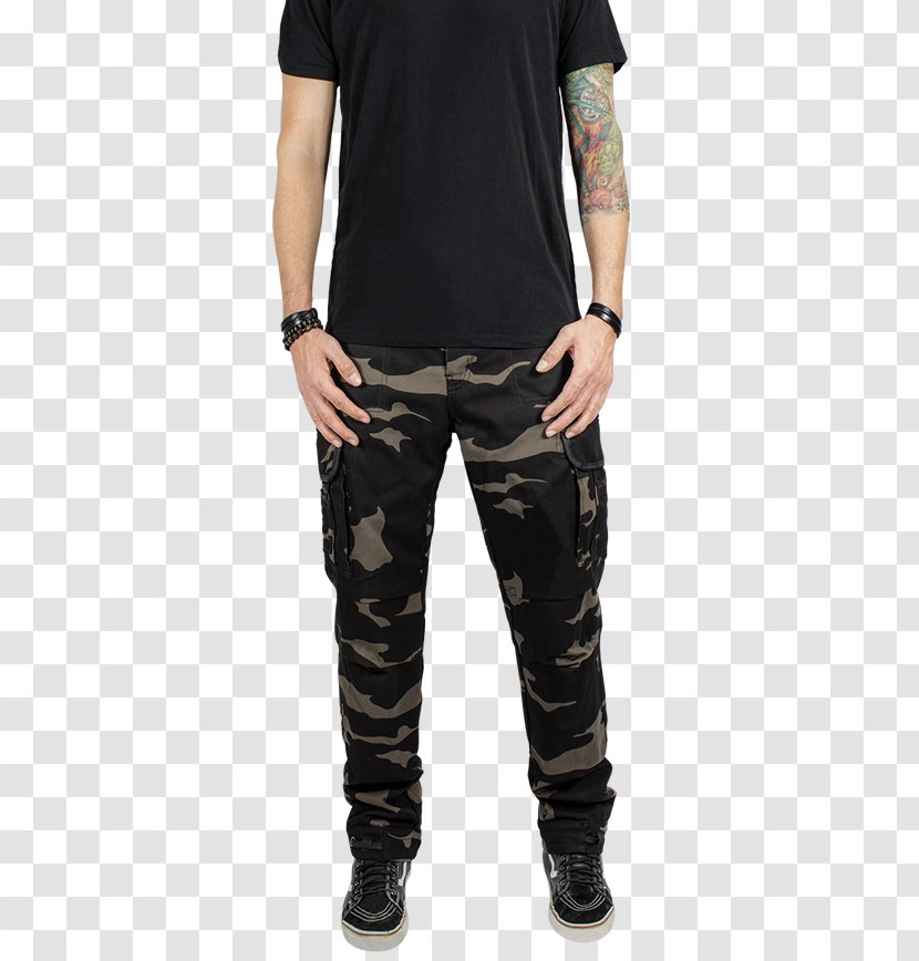 Jeans T-shirt Cargo Pants Clothing - Shoulder Transparent PNG