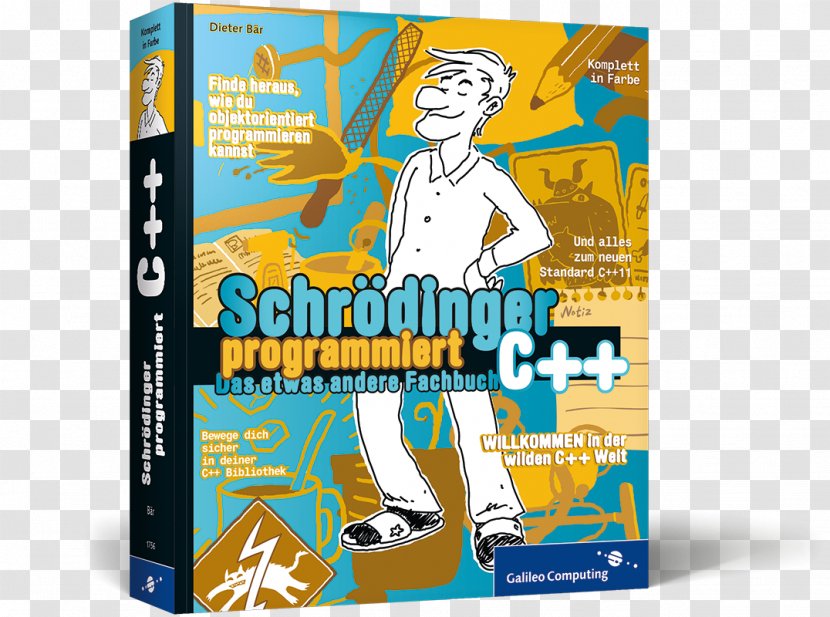 Schrödinger Programmiert C++: Jetzt Mit C++14 Und Syntaxhighlighting C+: Das Etwas Andere Fachbuch ABAP: - Yellow - Book Transparent PNG