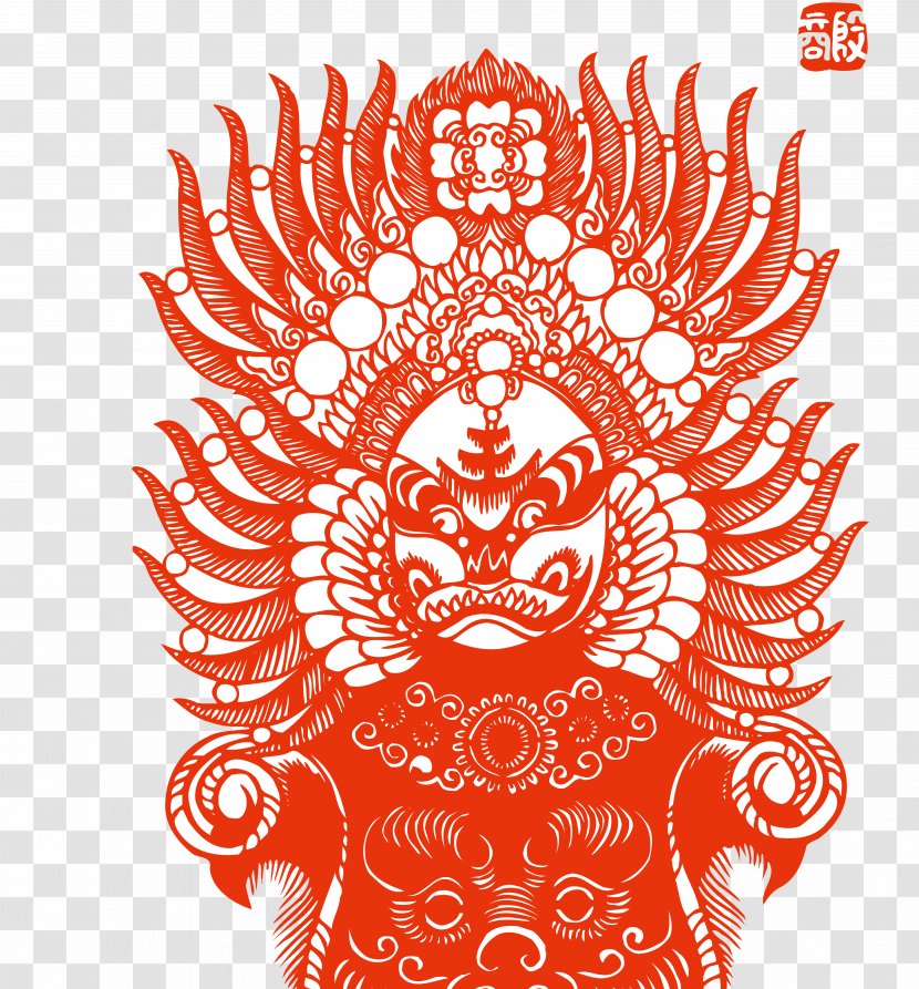 Papercutting Mask - Chinese Paper Cutting - Facebook Transparent PNG