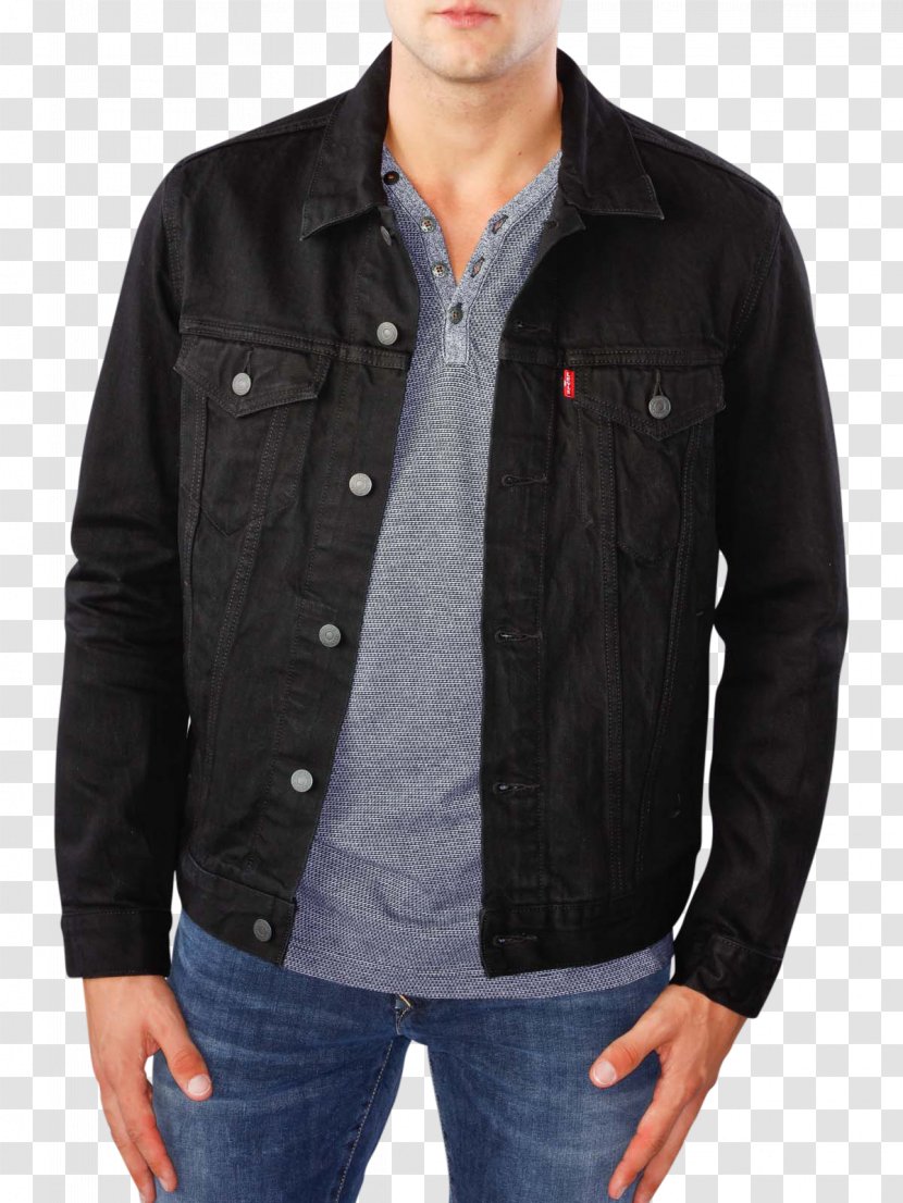 Leather Jacket Flight Collar - Fake Fur - Levis Transparent PNG