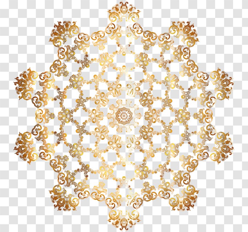 Gold Flower Floral Design Clip Art - Symmetry - Flowers Transparent PNG