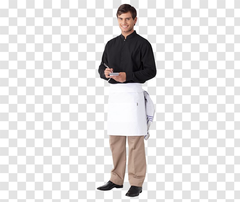 Clothing Sleeve T-shirt Apron Waiter - White - Promotions Background Transparent PNG