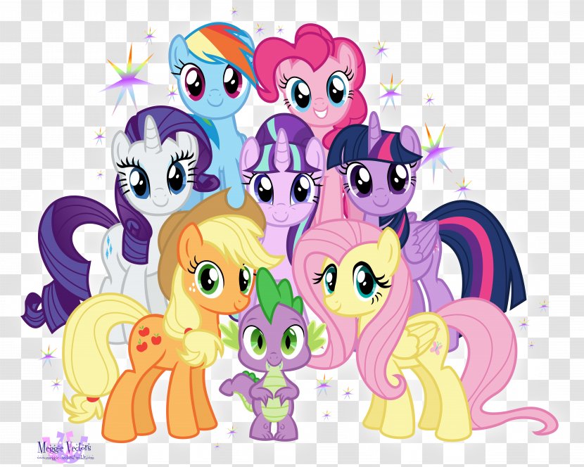 Twilight Sparkle Pony Spike Pinkie Pie Rainbow Dash - Heart - Mane Vector Transparent PNG