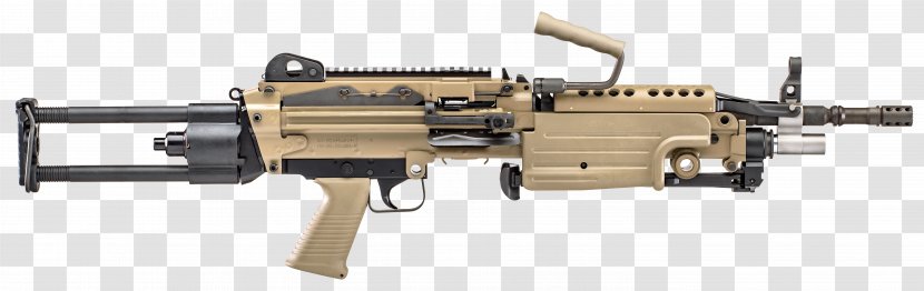 FN Herstal M249 Light Machine Gun 5.56×45mm NATO Semi-automatic Firearm - Frame - Weapon Transparent PNG