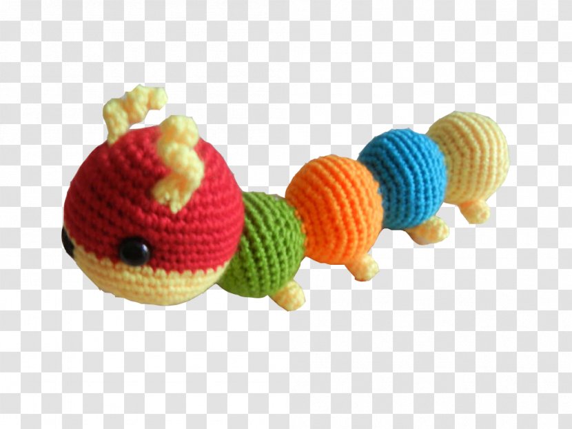 Crochet Stuffed Toy Doll Wool - Cartoon - Caterpillar Transparent PNG