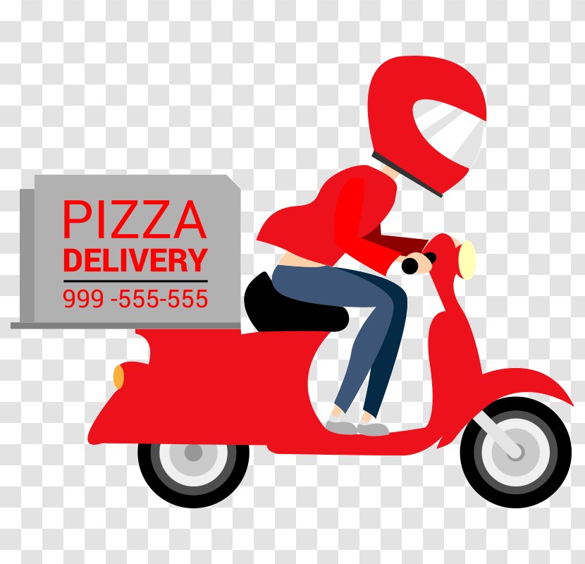 Delivery Online Food Ordering Pizza Courier Restaurant - Tricycle Transparent PNG