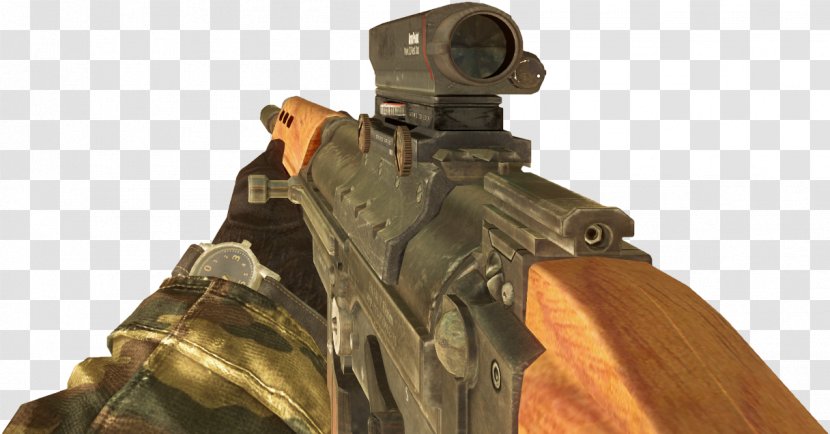 Call Of Duty: Black Ops FN FAL Advanced Combat Optical Gunsight AK-47 Weapon - Frame - Sights Transparent PNG