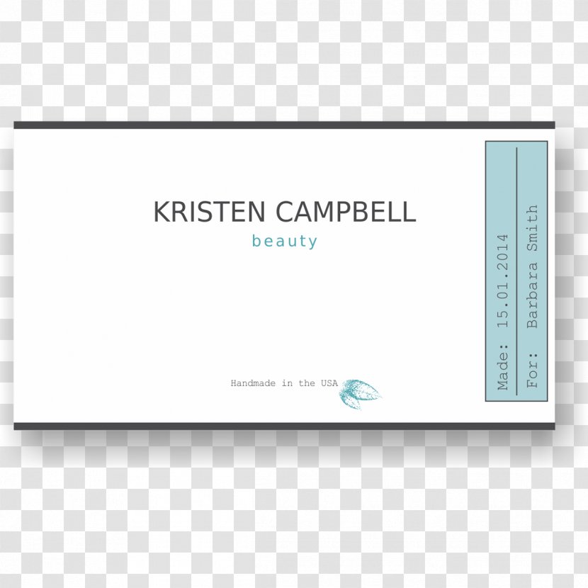 Brand Font - Rectangle - High-end Business Card Design Transparent PNG