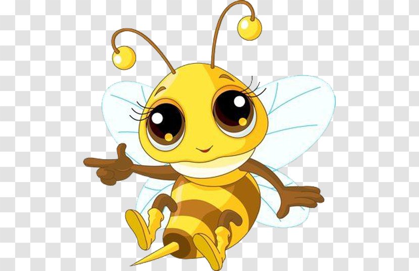 Bumblebee Insect Clip Art - Heart - Yellow Bee Transparent PNG