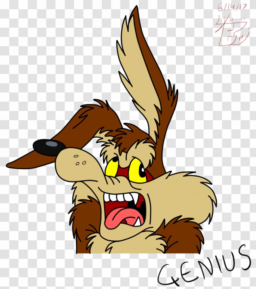 Work Of Art Genius Wile E. Coyote And The Road Runner Artist - Carnivoran Transparent PNG