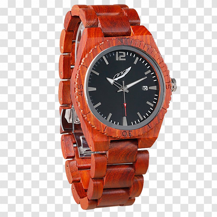 Watch Strap Wood - Orange Transparent PNG