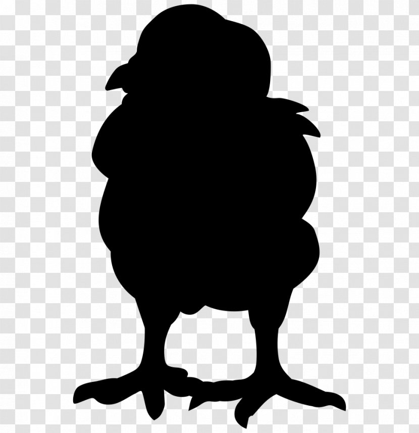 Clip Art Silhouette Beak Chicken As Food - Rooster Transparent PNG