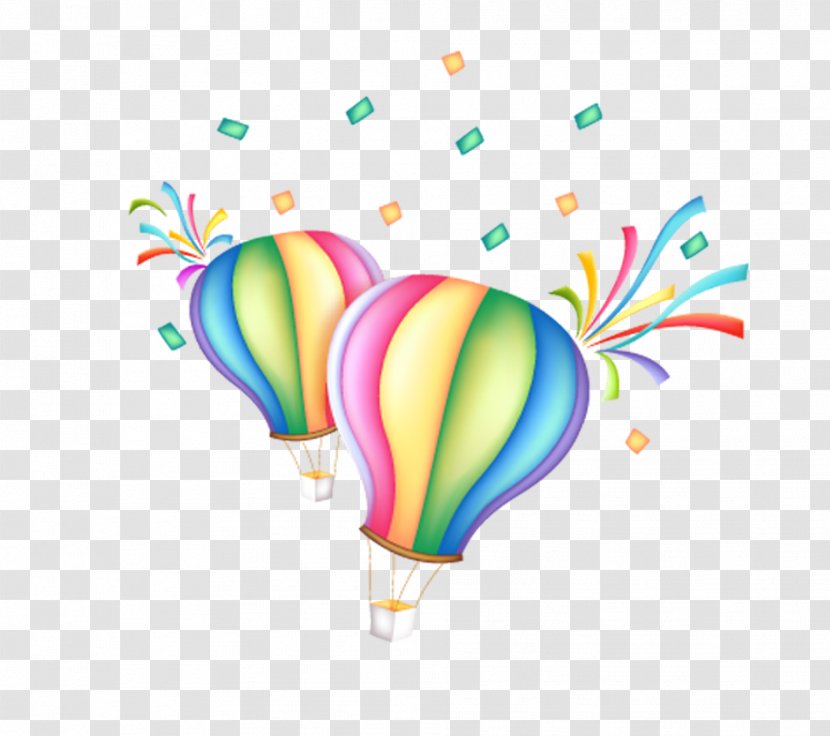 Cartoon Balloon Parachute - Rgb Color Model Transparent PNG