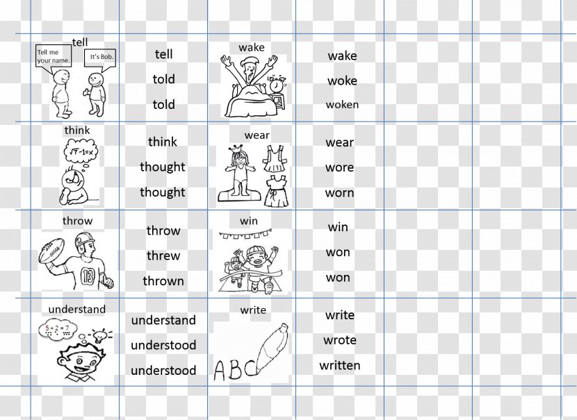 Document Drawing Line Angle - Irregular Verbs Transparent PNG