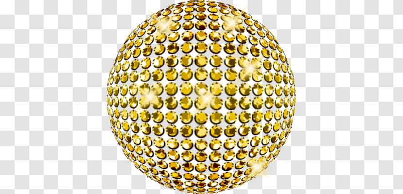 Disco Ball Light Gold Transparent PNG