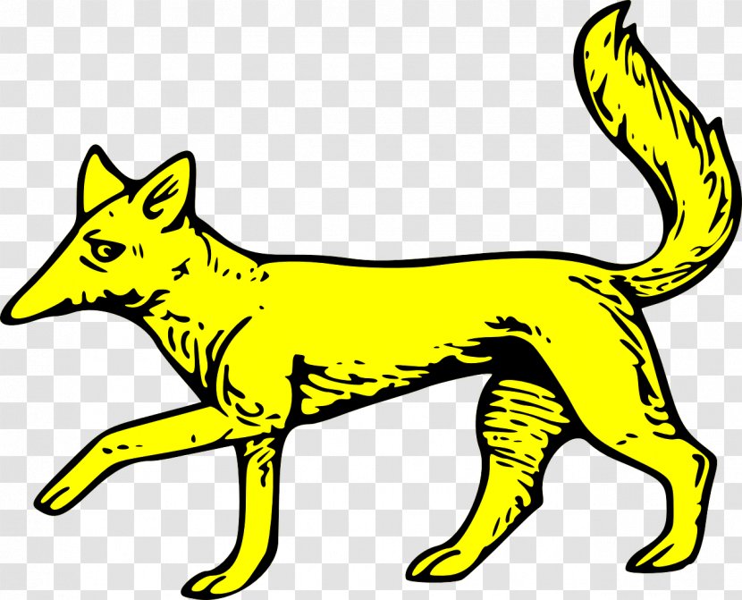 Fox Coat Of Arms Symbol Clip Art - Dog Breed - Yellow Transparent PNG