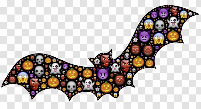 Bat Halloween Clip Art - Black Transparent PNG