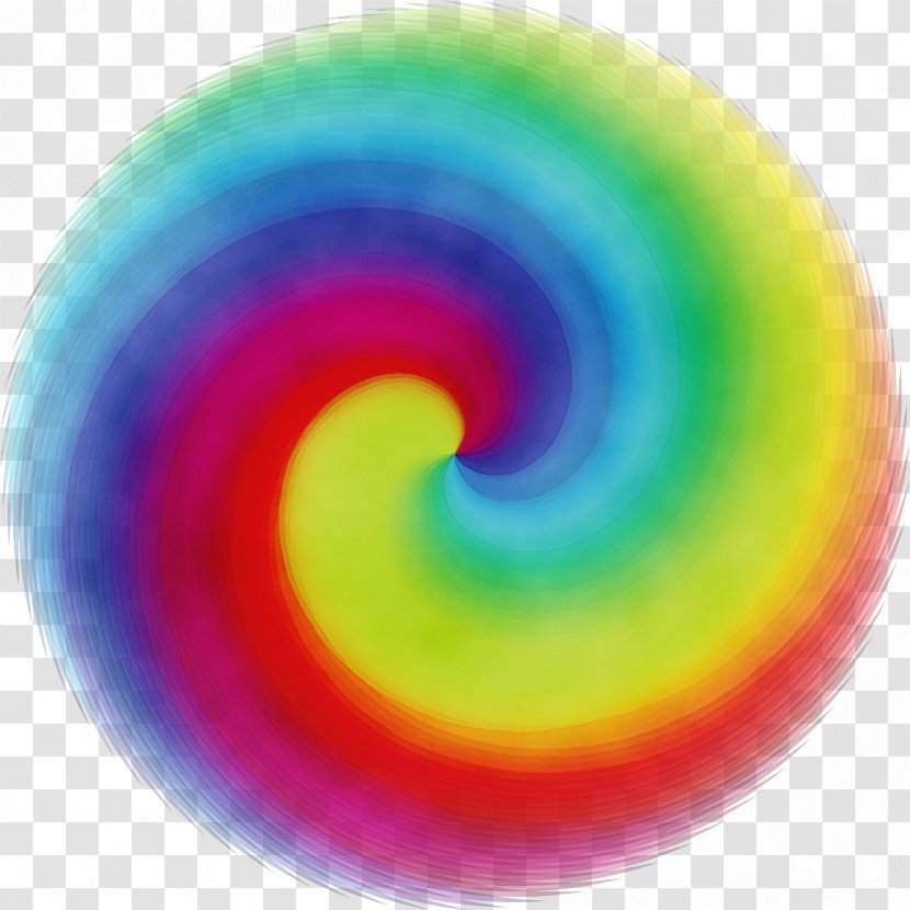 Watercolor Cartoon - Spiral - Wheel Vortex Transparent PNG