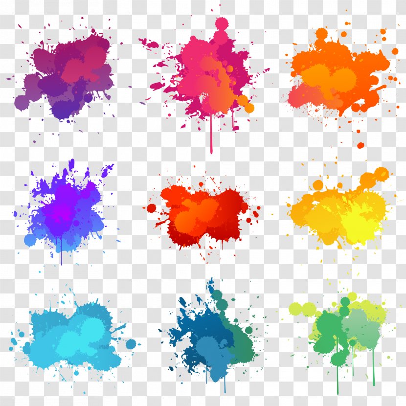 Paint Stock Illustration - Brush - Color Pigment Splash Background Transparent PNG