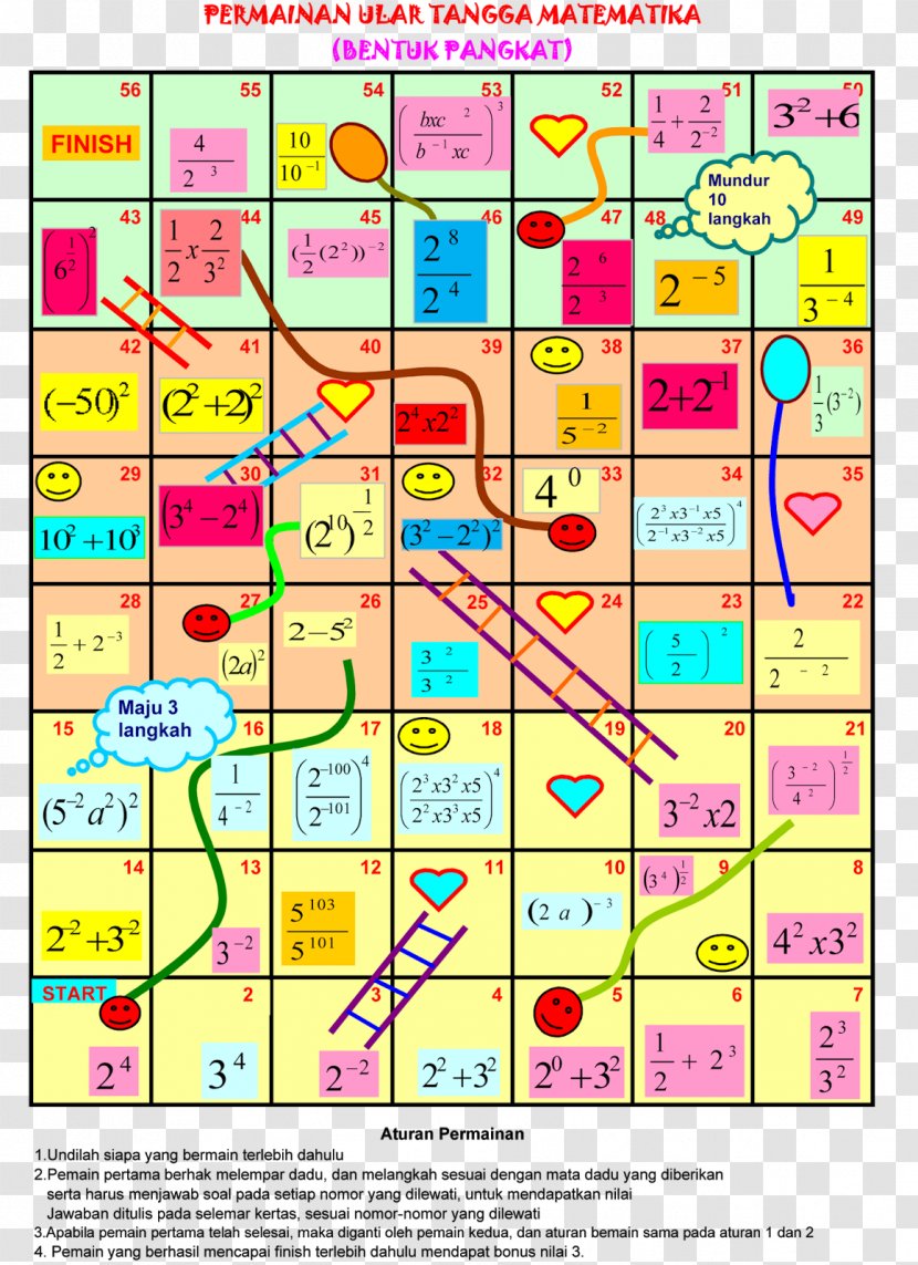 Snakes And Ladders Game Mathematics Natural Science - Recreation Transparent PNG