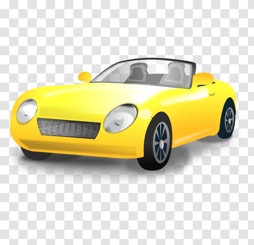 Sports Car Convertible Clip Art - Royaltyfree - Cartoon Transparent PNG