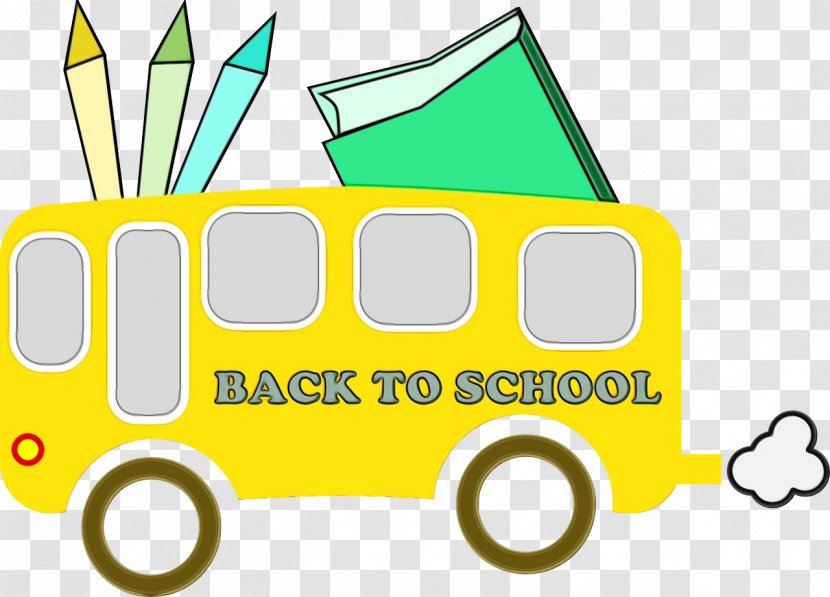 Back To School Watercolor Background - Wyanpine Grove Elementary - Brand Vehicle Transparent PNG