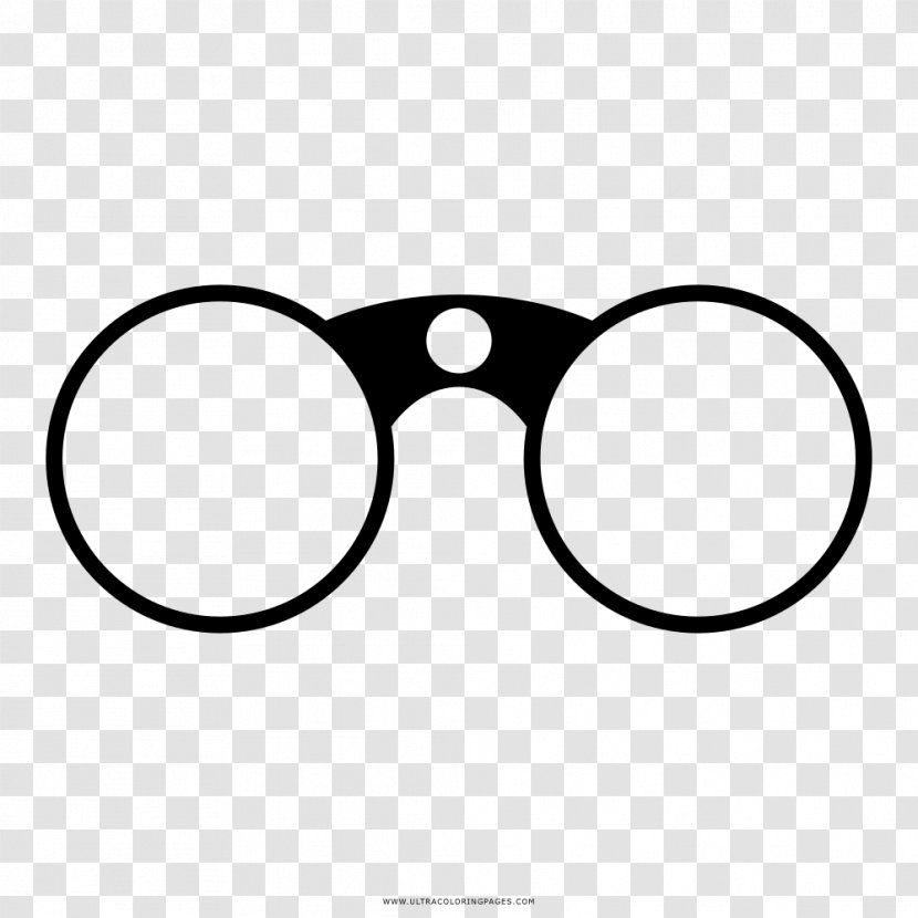 Glasses Black And White Drawing Coloring Book Binoculars - Rectangle Transparent PNG