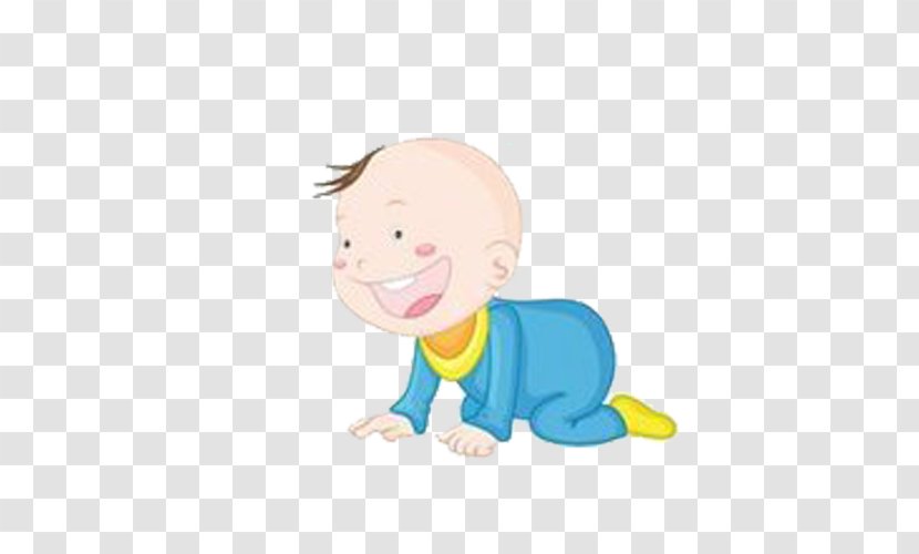 Infant Cartoon Clip Art - Crawling Cute Baby Transparent PNG