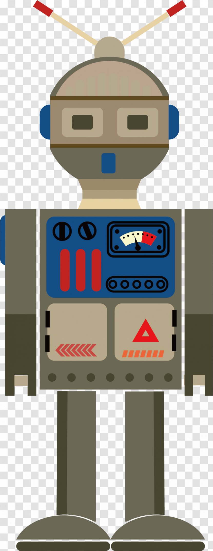 Robot Cartoon Illustration - Technology - Vector Hand-painted Transparent PNG