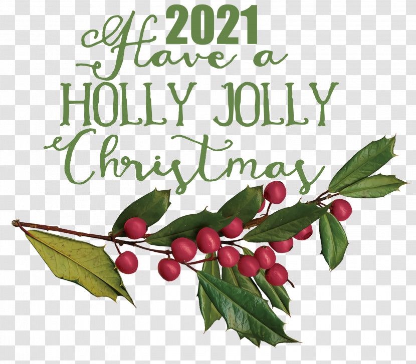 Holly Jolly Christmas Transparent PNG